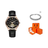 Black Dial Gold Case Black Strap