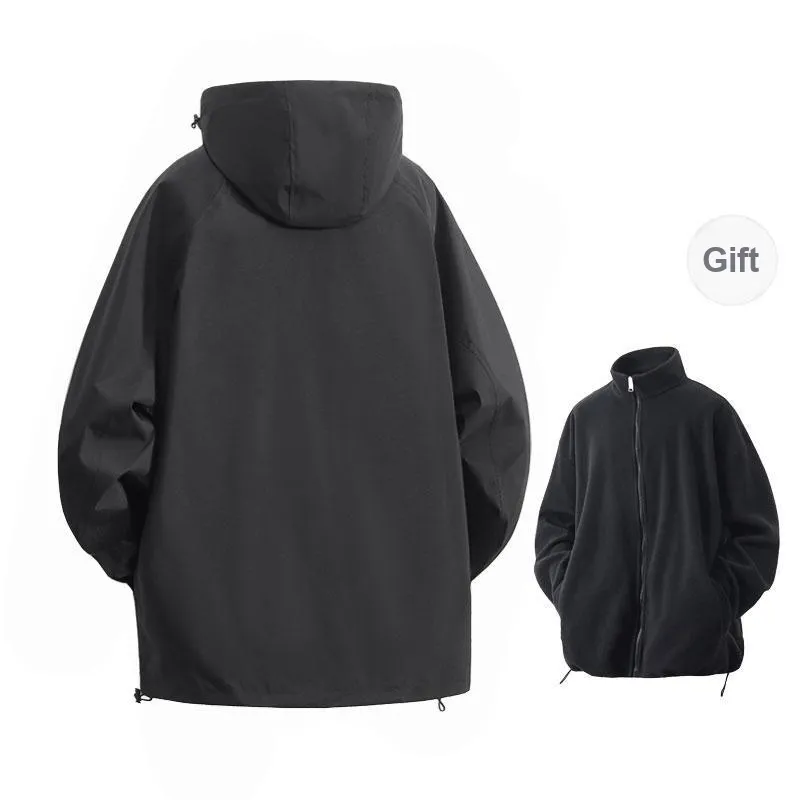FASTFISH Thermal 3 in 1 Windbreaker Jacket Unisex Khaki-3