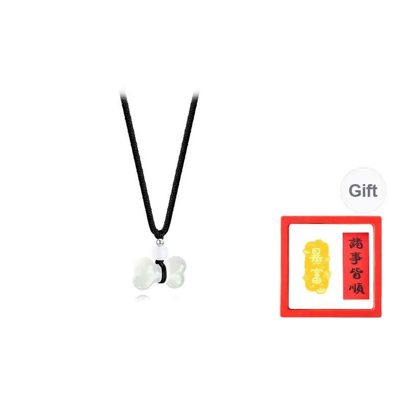 Chongqing Gold Store Colored Glaze Necklaces Unisex-6
