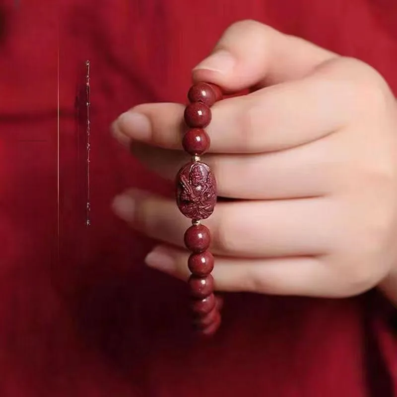 LOVING Cinnabar Jade Bracelets Women's-11