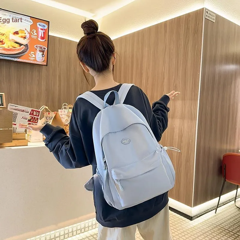 Yalu Nylon Backpack Unisex White/Black/Yellow/Green/Blue-20
