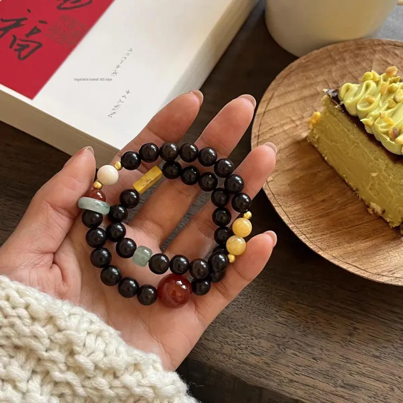 PUTUOSHANWENCHUANG Sandalwood Bracelets Unisex-2