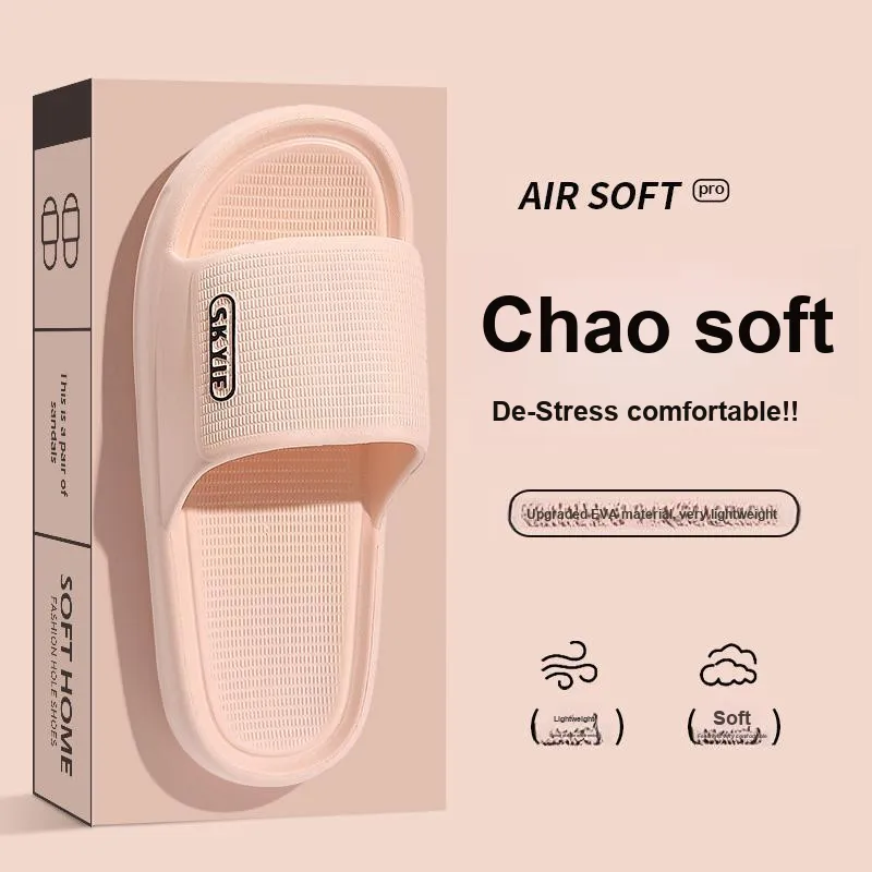 Foot Recreation Summer Home Indoor Comfortable Slip Resistant Bathroom Quiet EVA Slippers, Home Slippers, Unisex-33