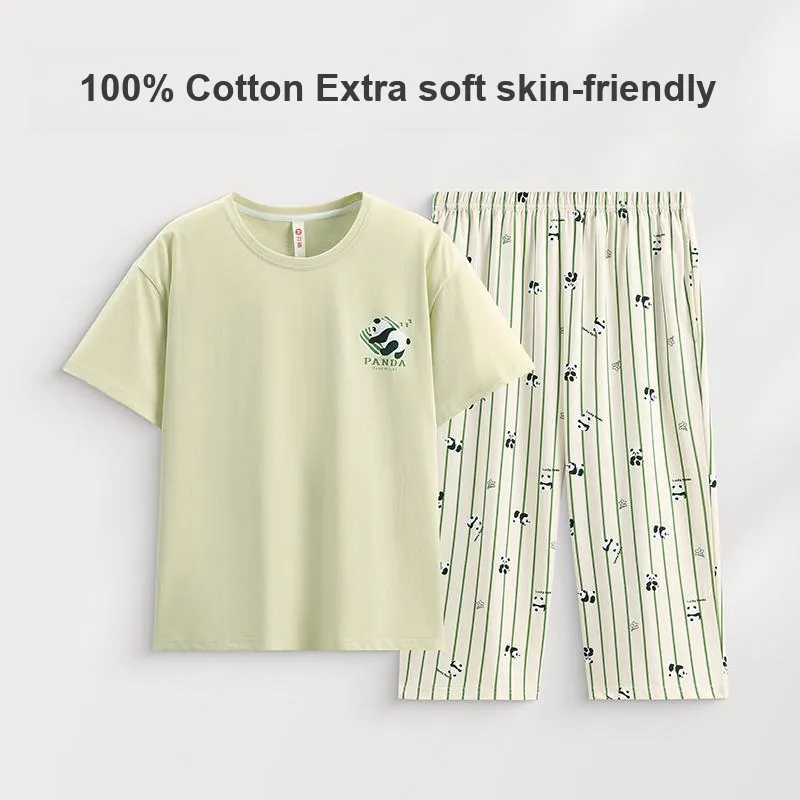 FENTENG Pajama Set Women's Mustard Green-1