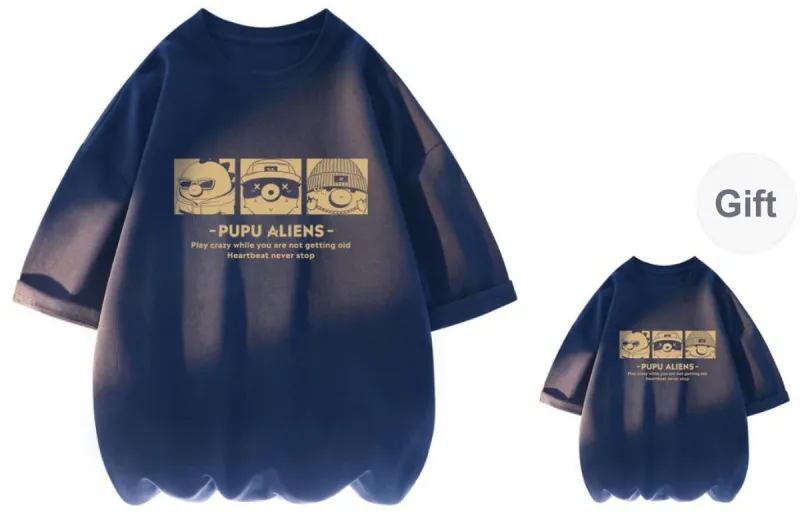 PUPU ALIENS T-Shirt Summer Unisex 2 Pack-16