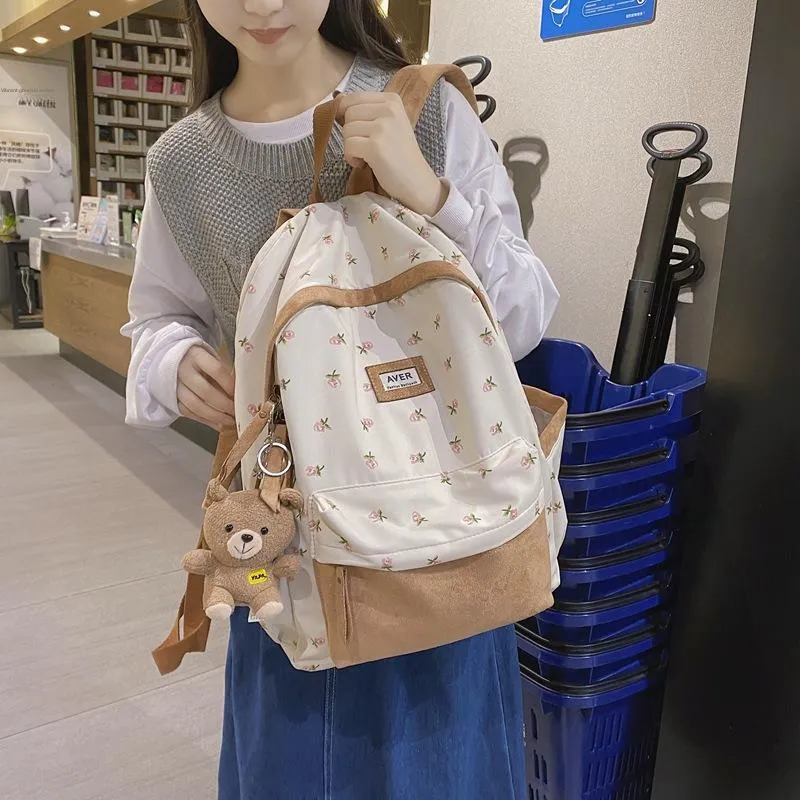 Huangmu Nylon Backpack Women's Multicolor-3