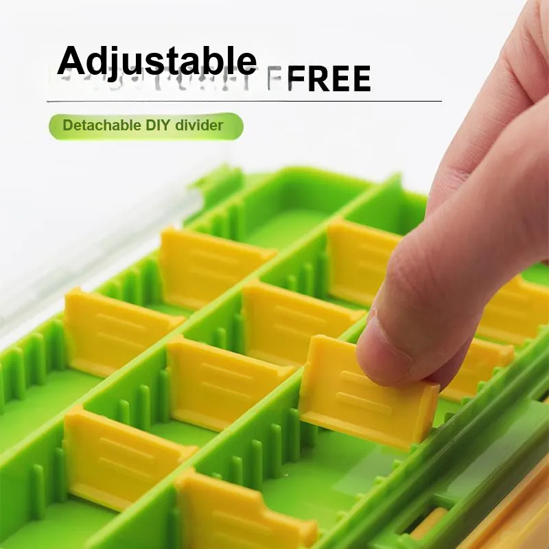 QIYUN Bait Box Lead Head Hook Storage Set Double Sided Portable Mino Mini Iron Plate Micro Bait Box Stack Green Fishing-1