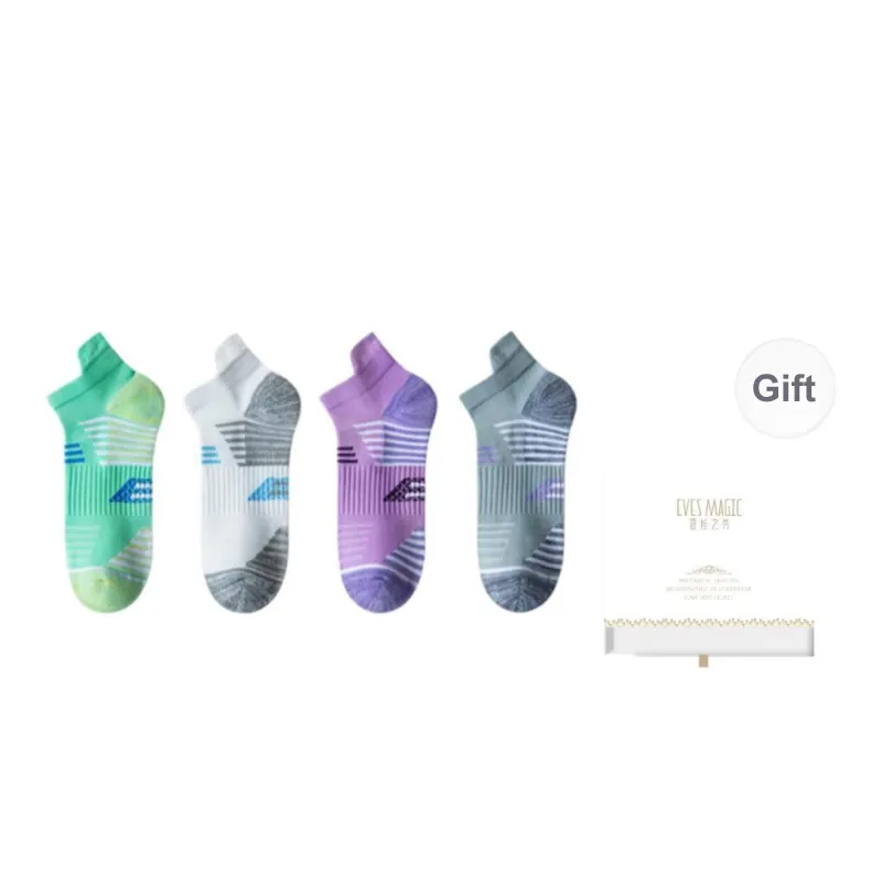 XIA.WA.ZHI.XIU Ankle Socks Women's Shopping Bag 4 Pack-12