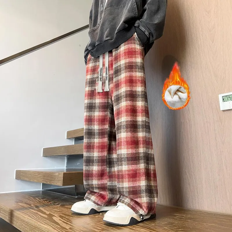 Qnxeey Casual Pants Unisex-14