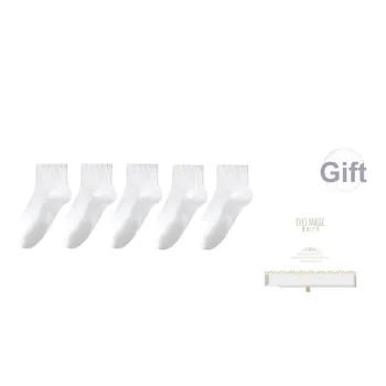 XIA.WA.ZHI.XIU Ankle Socks Women's Shopping Bag 5 Pack