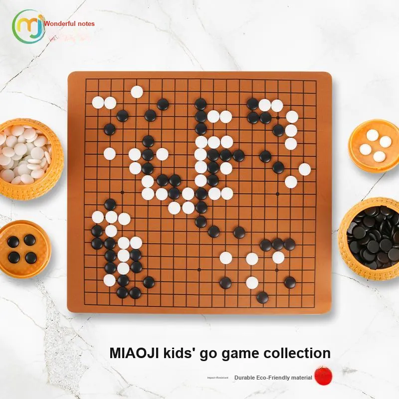 Miao Ji Go Five In A Row 361 Pcs Students Go Stone Container Thickened Leather Go Board Set Board Games-1