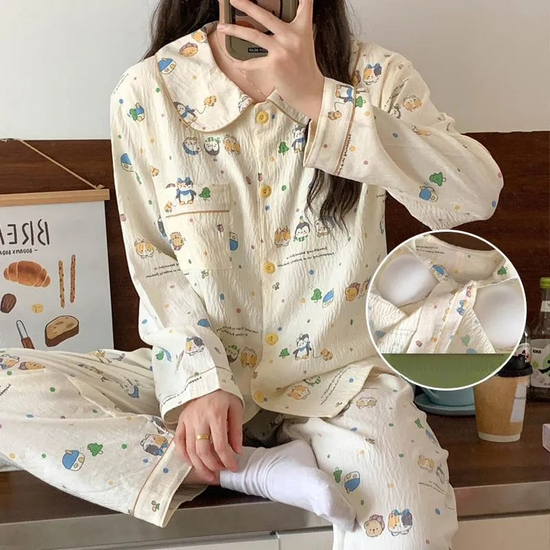 Maultiay Pajama Set Women's Apricot-1
