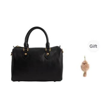 COCOEVA Top Grain Cow Leather Crossbody Handbags Medium Size Women's Black/Coffee