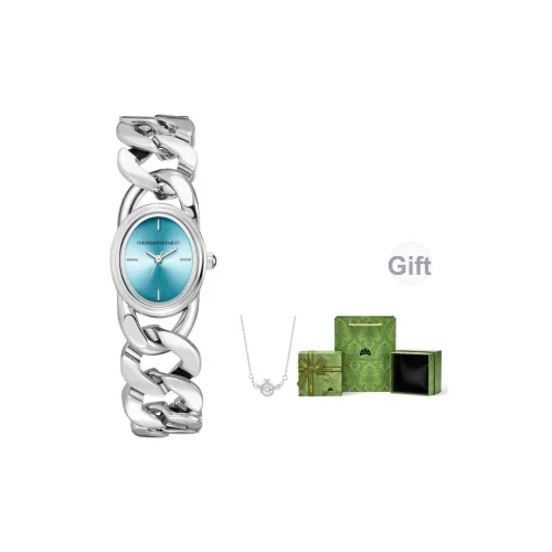 Corriberty Кварцевый механизм нержавеющая сталь ремешок часы женские синий циферблат