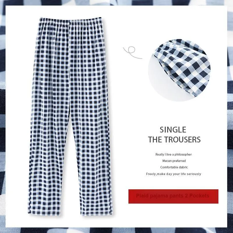 MADALLO Pajama Pants Men's Blue-1