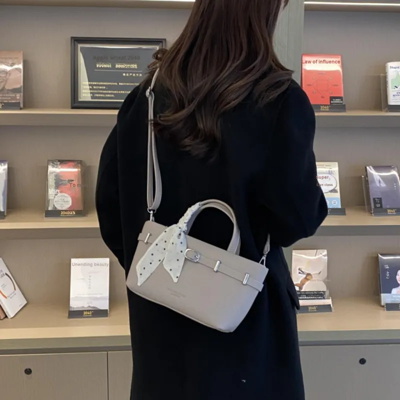 RIVMIND PU Handbag Women's White/Gray/Black/Apricot/Khaki/Coffee-6