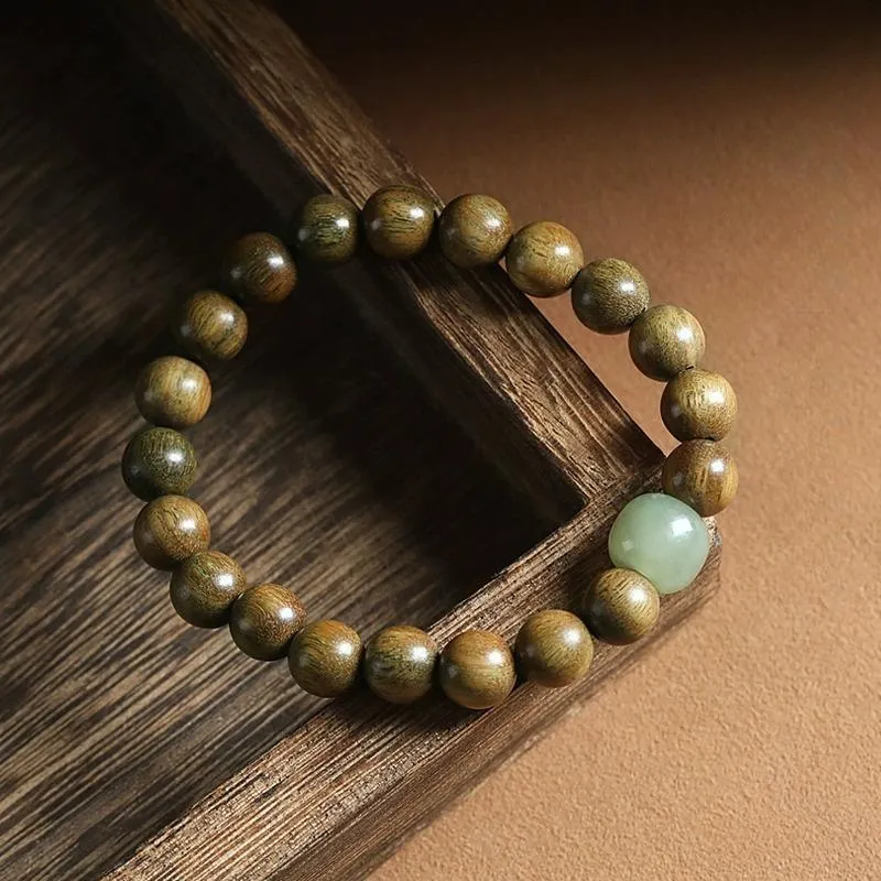 YUFENGXI Green Sandalwood Bracelets Unisex-2