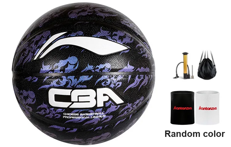 LiNing CBA Collection PU Basketball Purple Size 7 Training Match Unisex-36