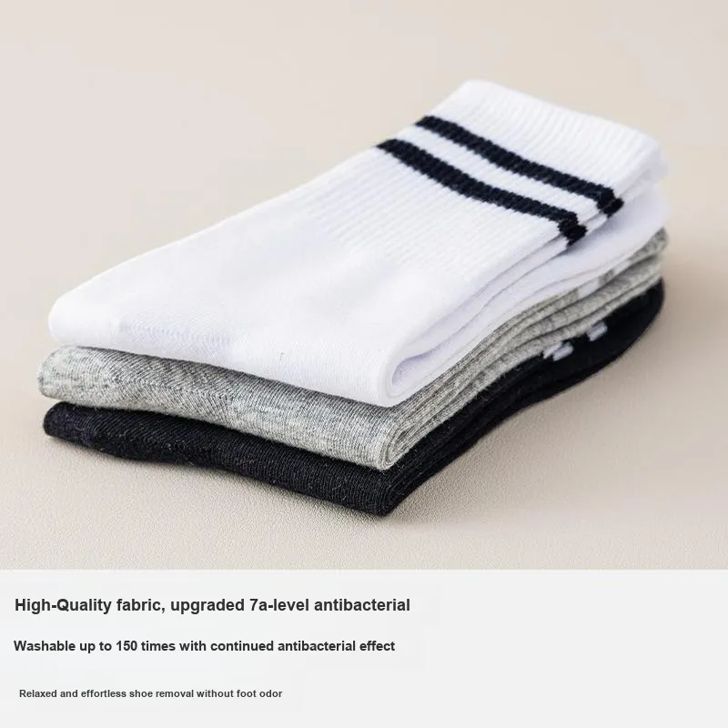 MIIOW Mid Calf Socks Unisex Shopping Bag 5 Pack-4