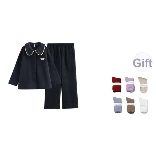 Same Language Пижамный комплект женский глянцевый черный