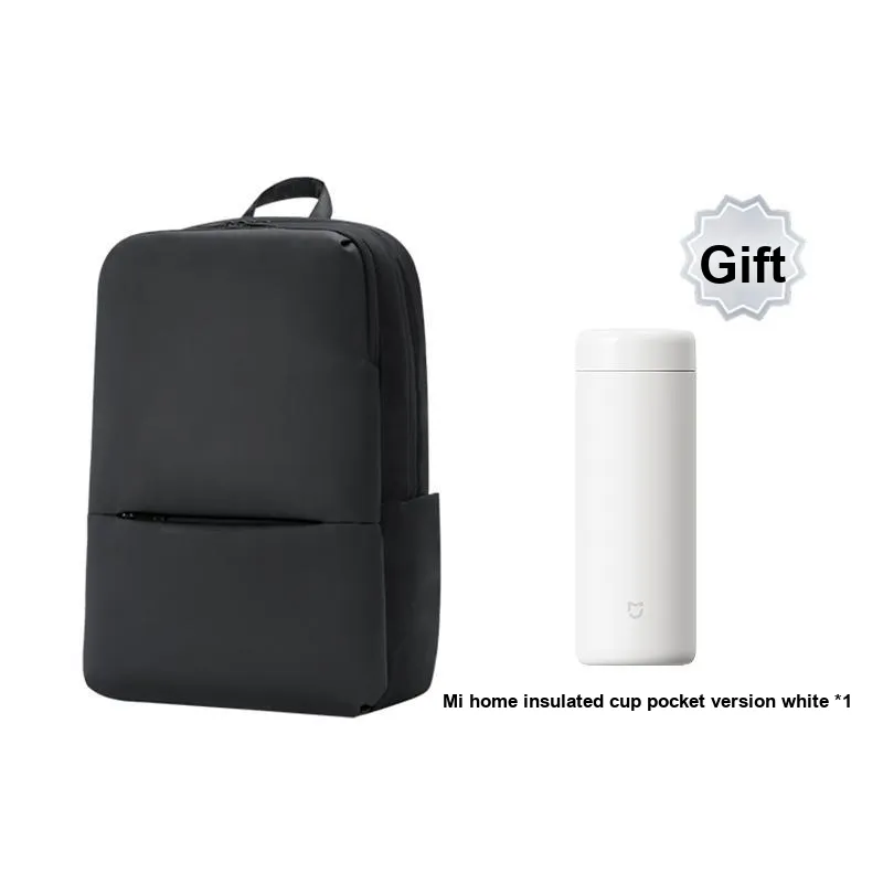 MI Polyester Backpack Unisex Black/Dark Gray