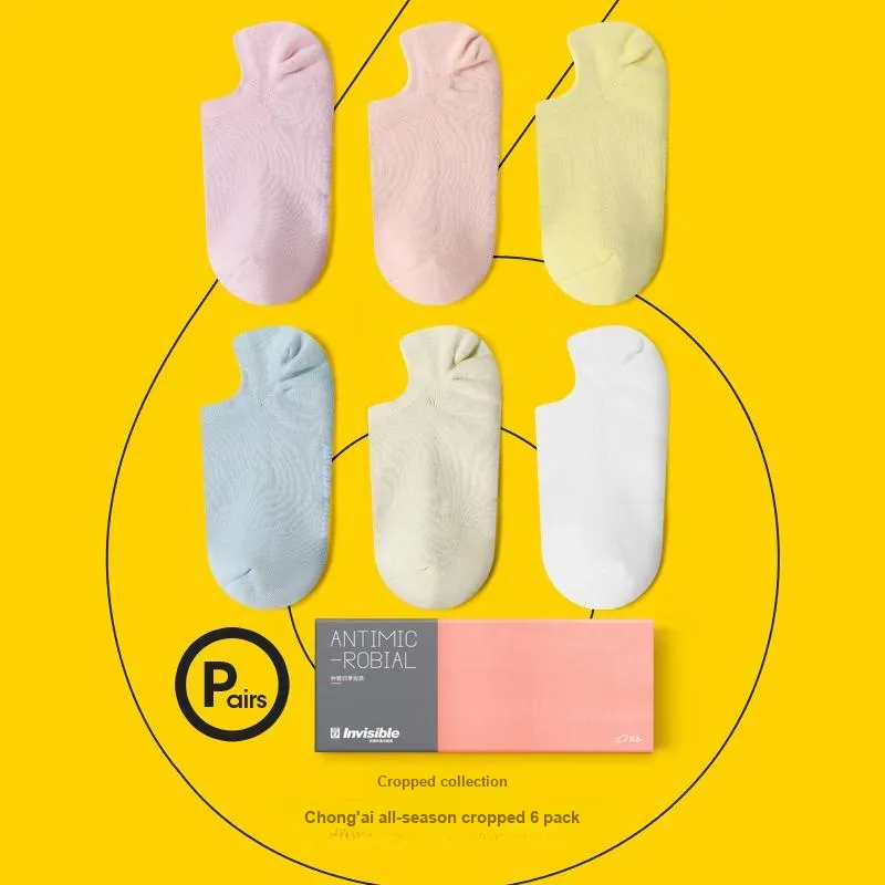 INVISIBLE Ankle Socks Women's 6 Pack-3