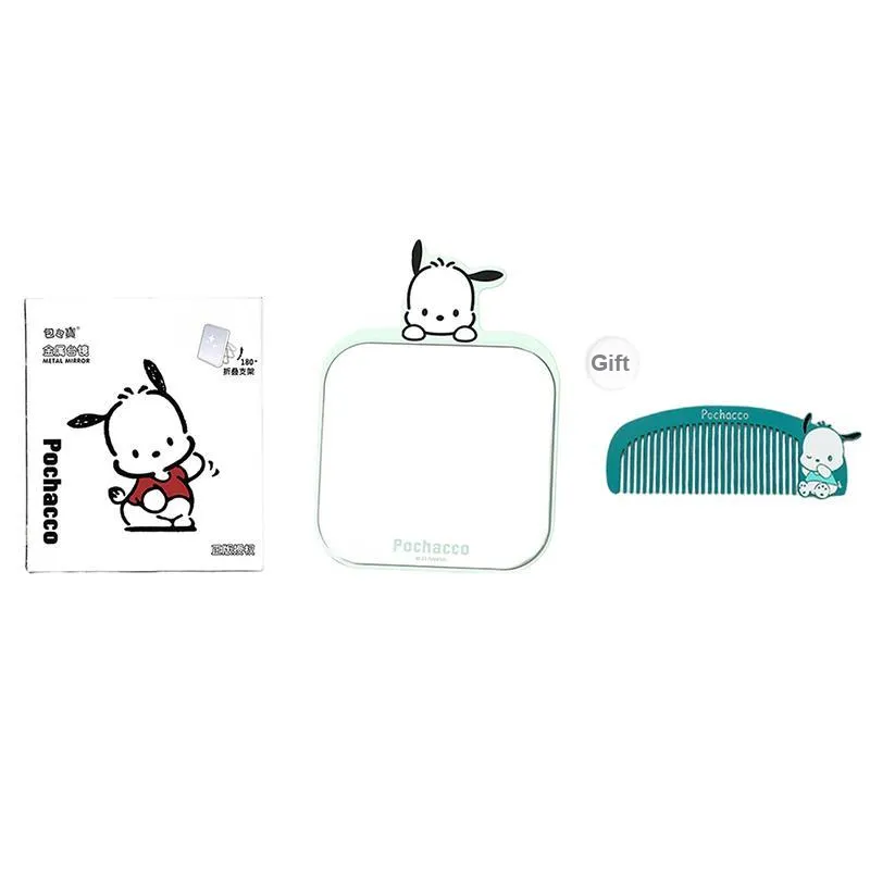 ALL SERIES x Sanrio Cartoon Metal Table Mirror High Definition Imaging Includes Metal Comb-16