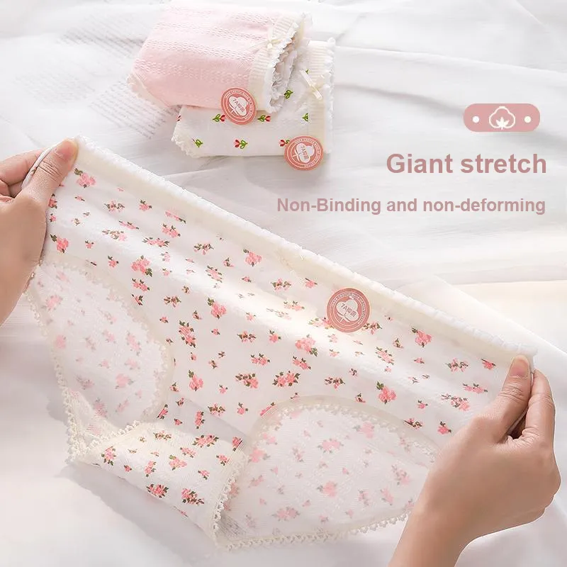 XIA.WA.ZHI.XIU Underpants Women's Shopping Bag 5 Pack-18
