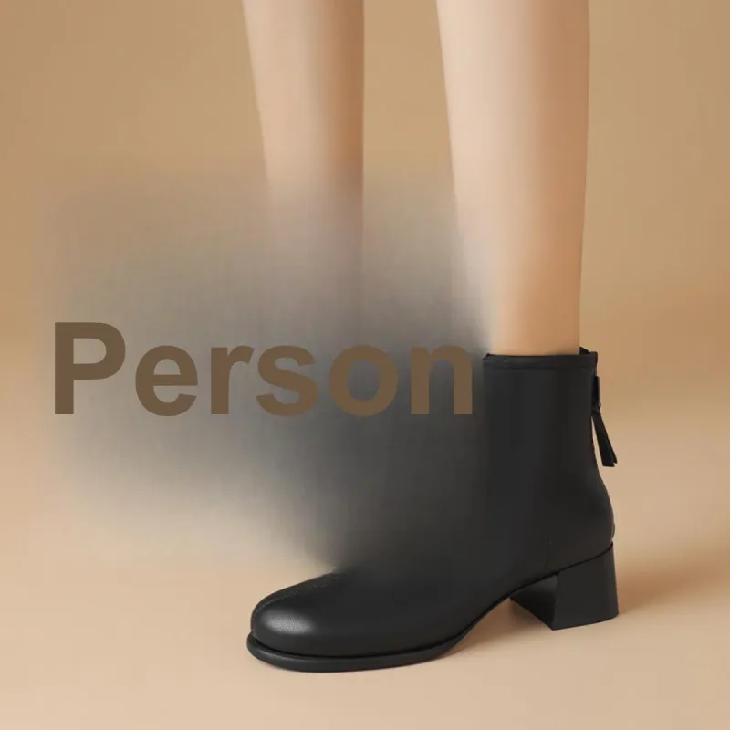 BOERDIQI Ankle Boots 4cm Women's Black-4