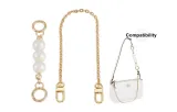 (Gold-Tone) Pearl Extender Chain+Decorative Chain 40cm