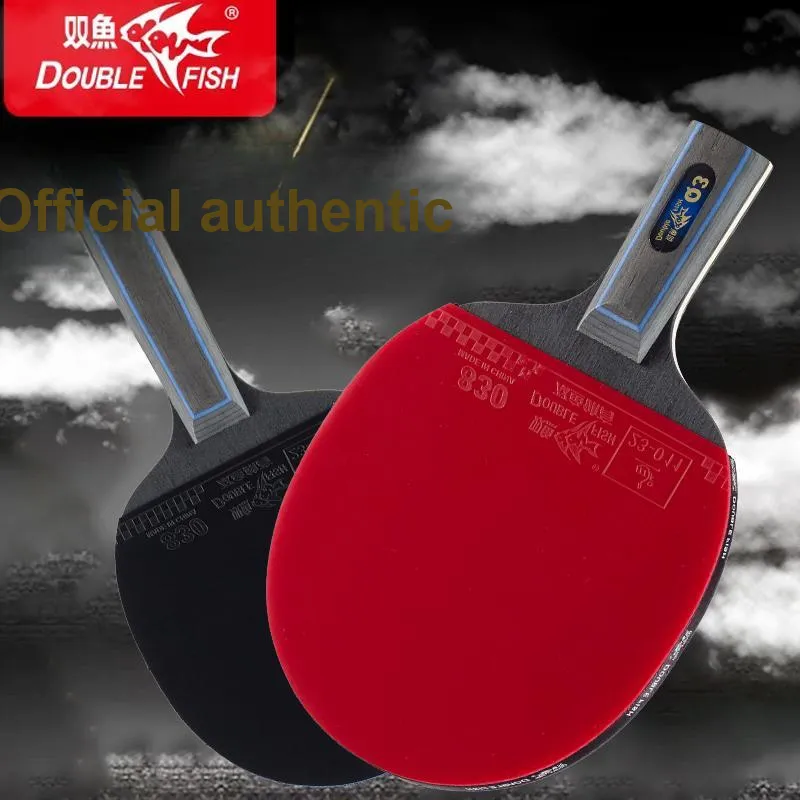 DOUBLEFISH Ping Pong Paddles Unisex Pure Wood Red-4