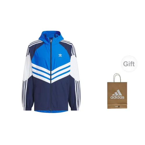 Adidas Originals Jackets Unisex Blue/White With Free Shopping Bag