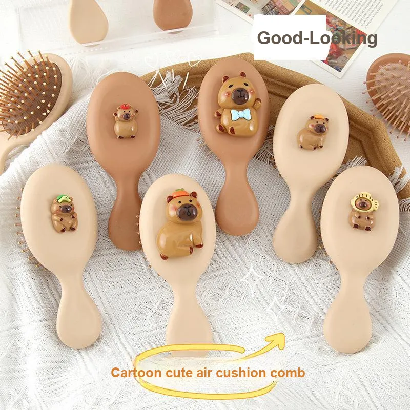 Love Of Wormwood Cute Guinea Pig Air Cushion Comb Compact And Portable Practical And Comfortable-1