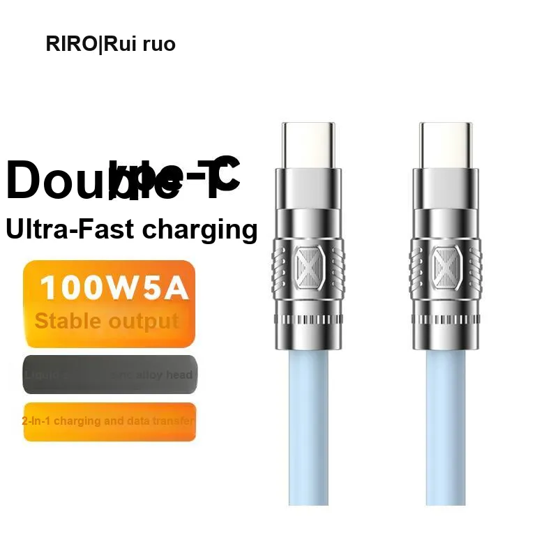 RIRO D20 1.5 Type c To Type c Extended Length Charging Cable With High Rebound TPE Cables-3