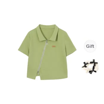 TORIGHT Polo Shirts Women's Green+Bowknot Hair Tie Comes With