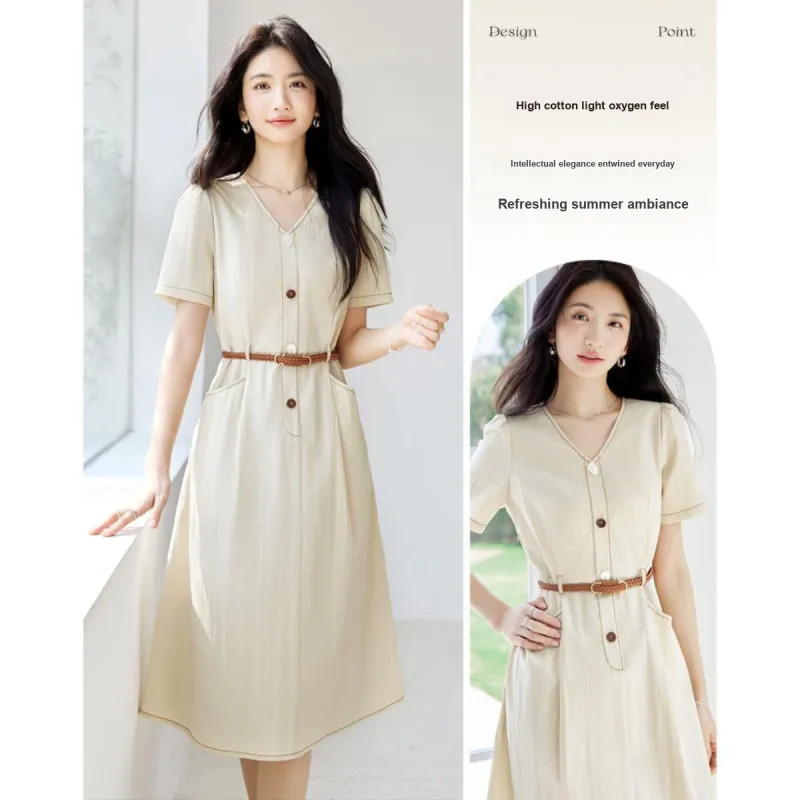 Like The Age Of Water Short Sleeved Dress Women's-2