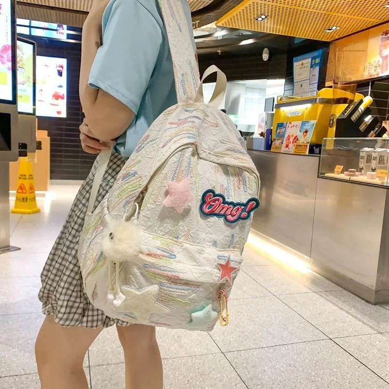 O'ROTA Nylon Backpack Large Size Women's Multicolor-3