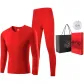 Men's V-Neck Clothing Sets (Red) 100% cotton, Skin-Friendly/3A Antibacterial