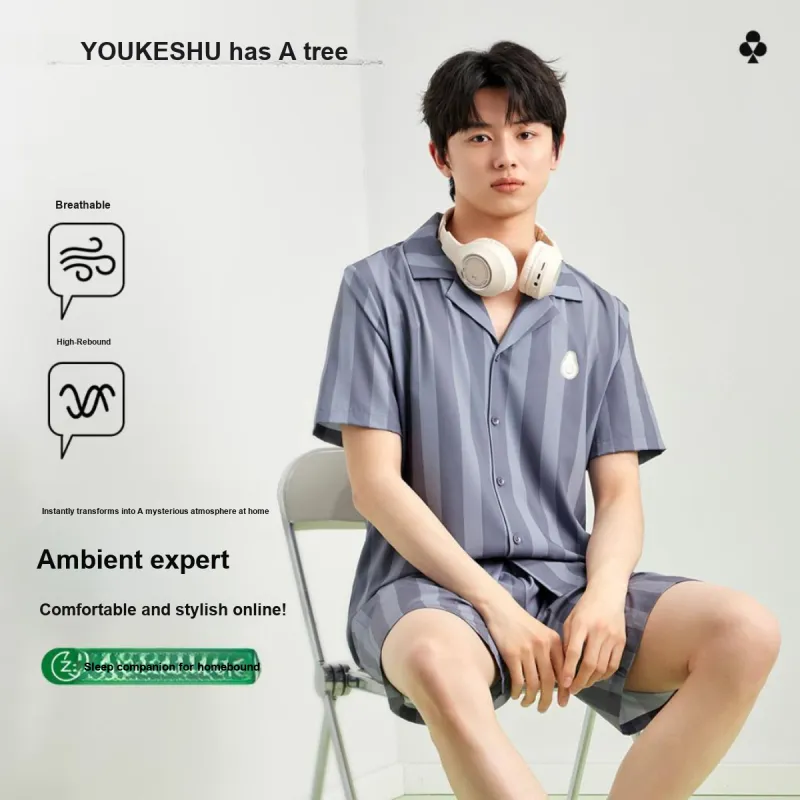 YOUKESHU Men Pajama Sets-1