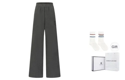 Charlie Luciano Casual Pants Unisex Dark Gray