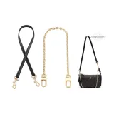 [Leather Strap]Underarm Shoulder Strap 65cm+Decorative Chain
