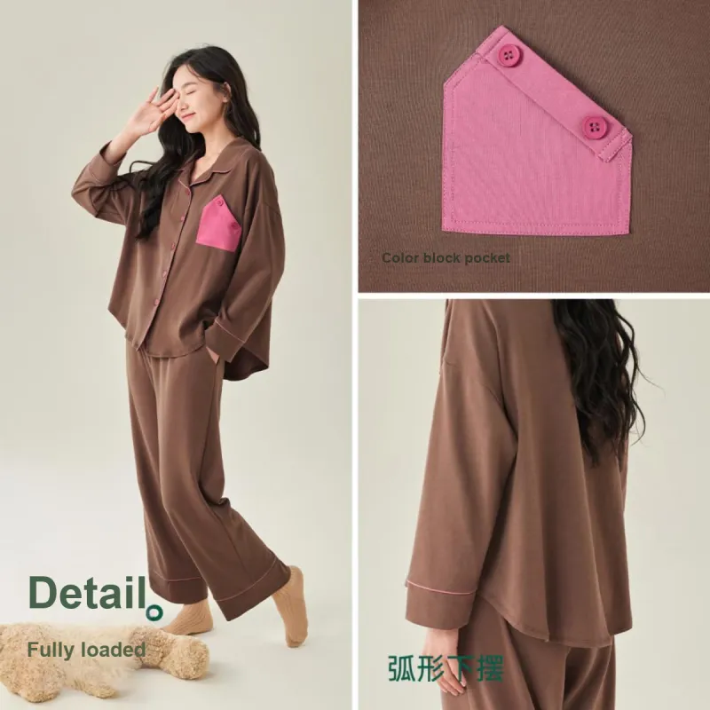 Aannsfam Pajama Set Women's Acorn Umber-4