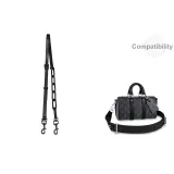 [Single Sale]Black Acrylic with Leather Shoulder Strap