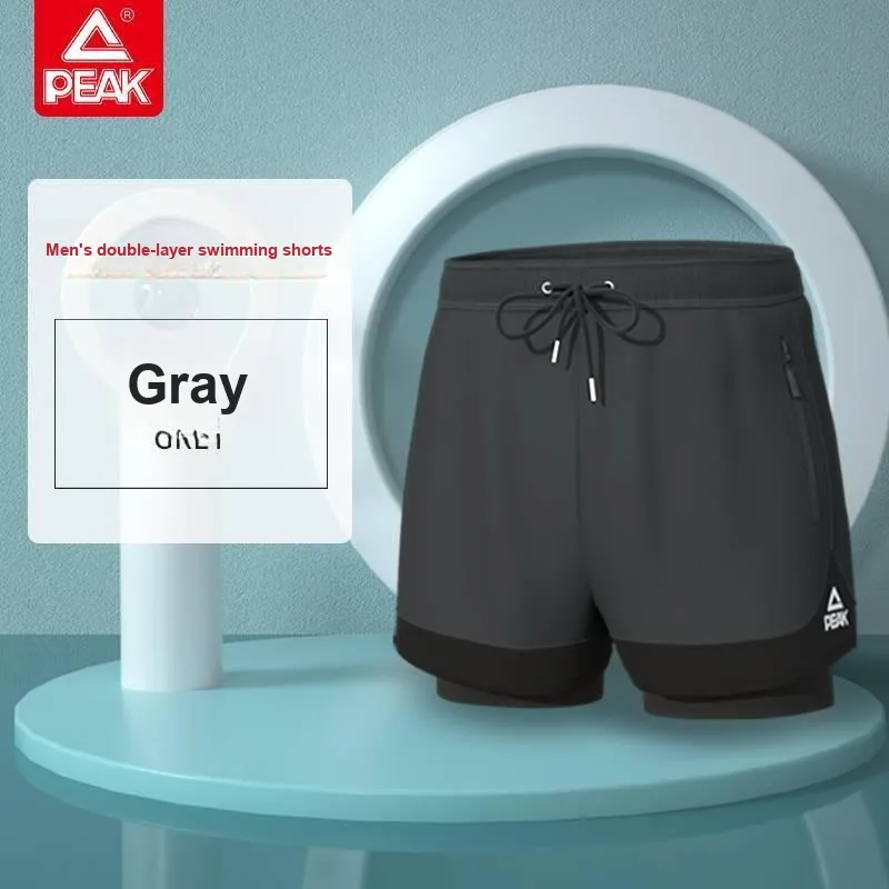 PEAK Swimming Sets Polyester Pool Men's Black-4