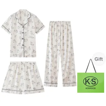Kosrood Pajama Set Women's White