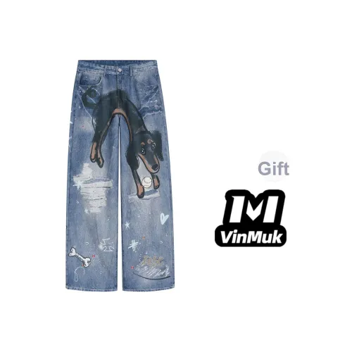 VINMUK Blue Unisex Jeans VINMUK Синий Унисекс Джинсы