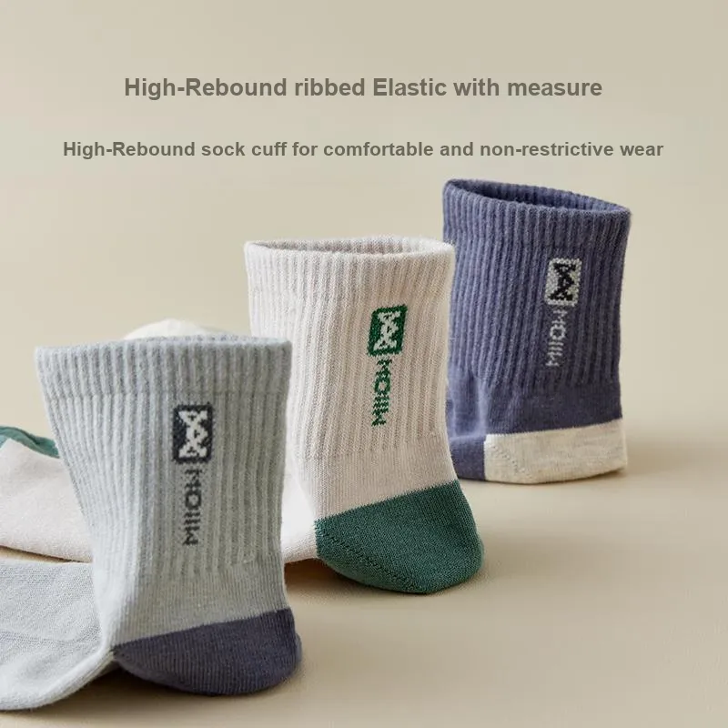 MIIOW Mid Calf Socks Men 5 Pack-15