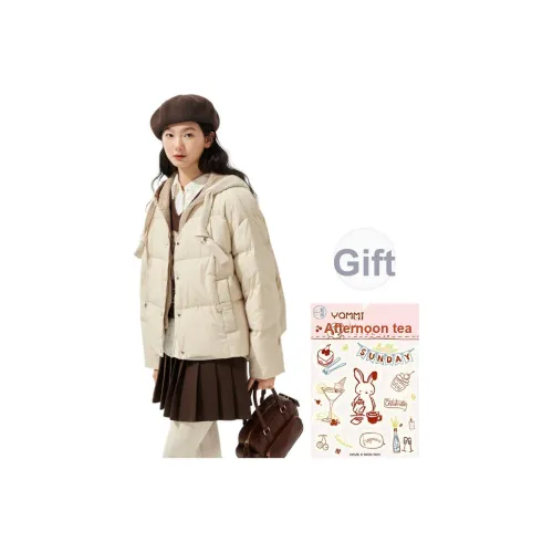 ZIHAN Бежевый Золото Женский Пух