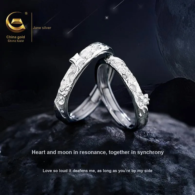ZSY Silver 925 Ring Couple Rings Unisex-3