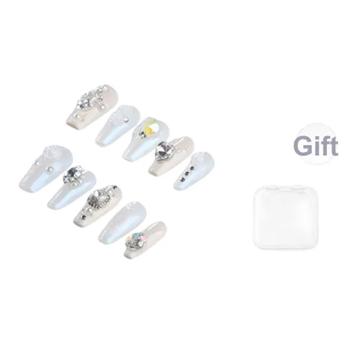 Fanze Морская соль Сода False Nail Средний LADDER Синий Smudge 25мм